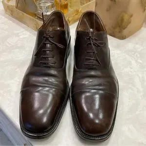 Salvatore Ferragamo Brown Calf Leather Cap Toe Oxford Dress Shoes, Men’s Sz 12 D Ferragamo FERMIN Leather 12 E Cap Toe Gancini Oxford Men main image 4